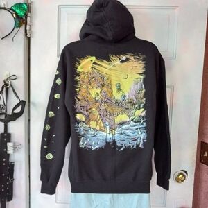 SOLD Rick & Morty adventures trippy art unisex hoodie! Adult swim wear!